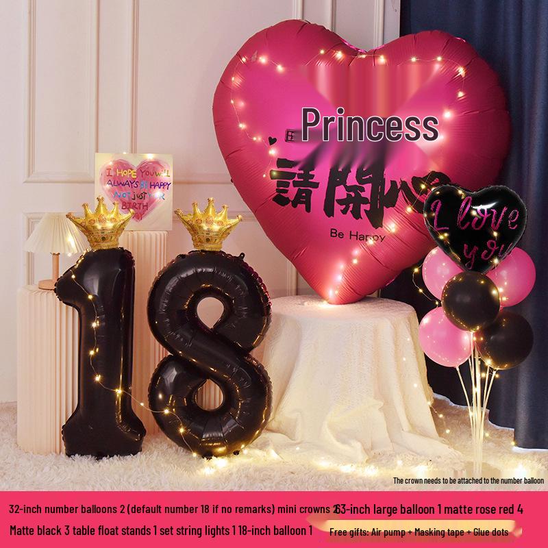 Extra Large Heart-Shaped Balloon for Goddess Festival & Women's Day Princess Birthday Party