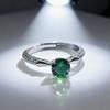 Fashion jewelry imitation natural emerald ring niche light luxury simple green zircon ring