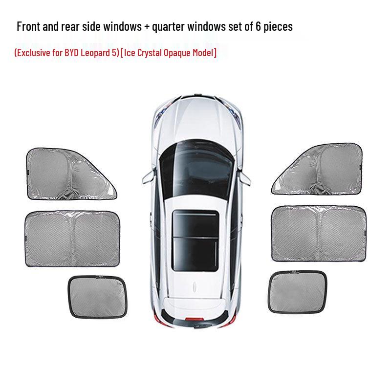 Opaque Ice Crystal Sunshade for BYD Leopard 5 - Heat Insulation & Privacy