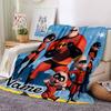 Custom Name Incredible Family Adventure flannel Blanket for Super Soft Cute Comfort Blanket for Travel Bedding Couch Sofa Blanket
