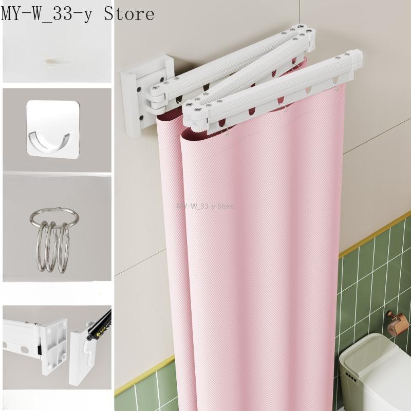 

Складна водонепроникна шторка для душу з присосками Без свердління для перегородки у ванній кімнаті Розділення сухої та вологої зони Шторка з ЕВА 180x200cm