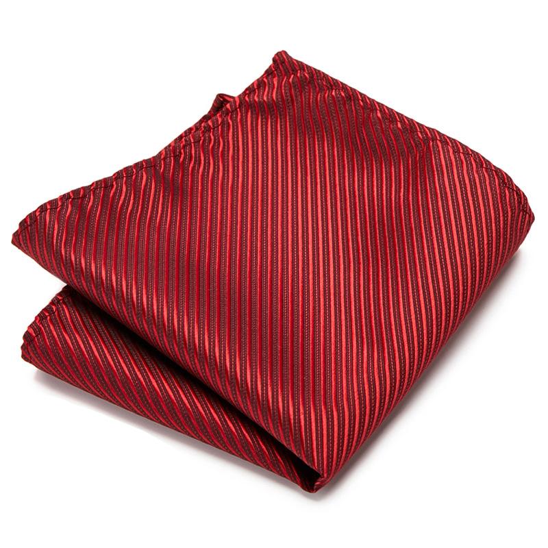 Men's Striped Jacquard Pocket Square for Weddings and Business Suits