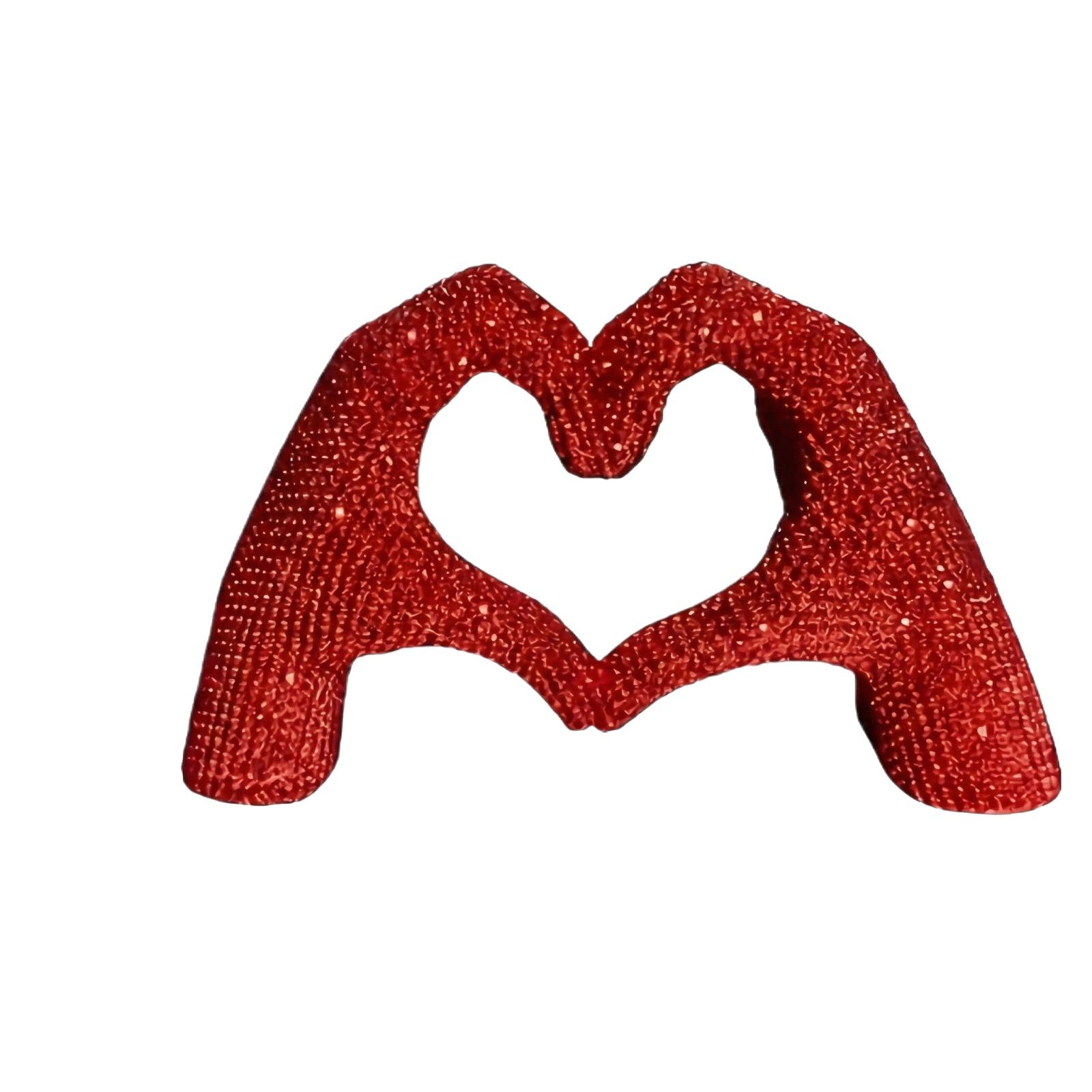 

Love Gesture Ornament, Desktop Ornament, Home Decoration One Size червоний