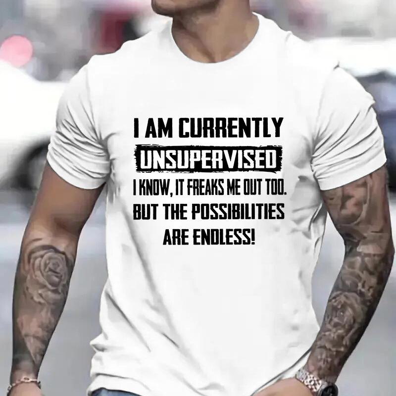 Funny Men s T-shirt Pattern Top 2XS