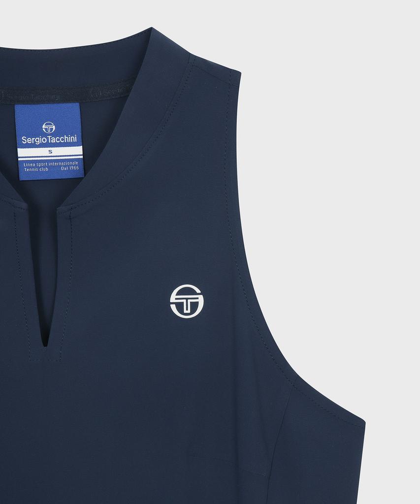 Vestito senza maniche plissettato in tessuto W SERGIO TACCHINI (marina)