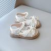 Toddlers Kids Beach Shoes for Girls Princess Bow-knot with Lace Children Pearl Beading Summer 2025 New Sandals Elegant Sweet Hot