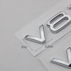 2PCS V6T V8T Emblem ABS 3D badge leaf label V10 V12 side label for A4L A5 A6L A7 Q3 Q6 Q7 car label displacement sticker