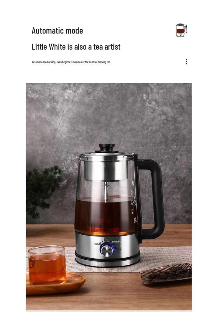High-Capacity Electric Steam Tea Kettle for Home & Office - Ideal for Brewing Black Tea