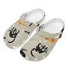 Printed White EVA Beach Clogs Unisex Lightweight Breathable Slip On Garden Shoes Pool Bathroom Home Summer Wear