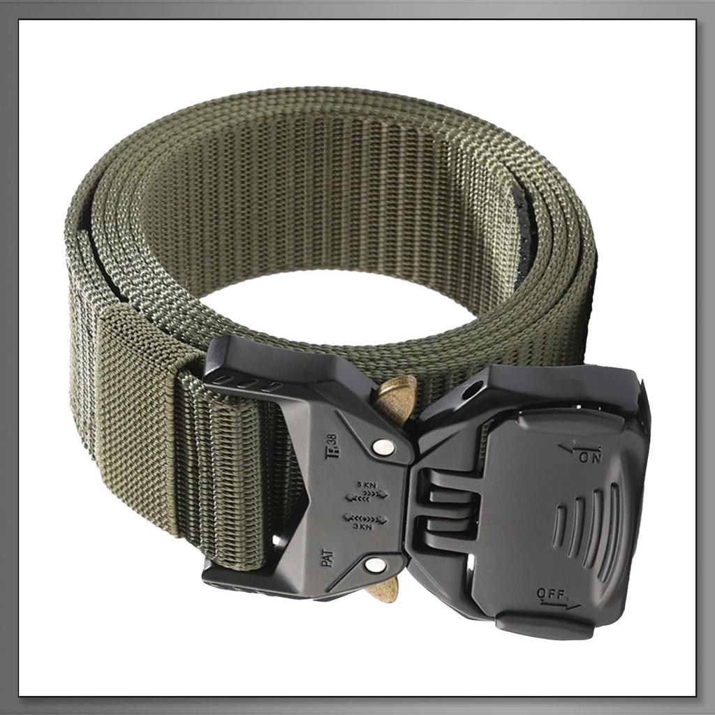 Belt with Simple for Outdoor LBT674 [Buzz Selection] Side-Release Buckle, Design, Work, Use, Men's & Women's, (Black)