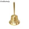 Campanello in Ottone Massiccio Produttore di Suono con Battacampana Lucido Campanello a Mano Suono Nitido Campanello Vintage per Chiamata Servizio Ristorante