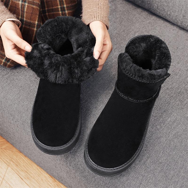 TUINANLE Neue klassische Mini-Schneestiefel. Kombination aus Schaffell Winter Modisch und Lässige Warme Stiefel