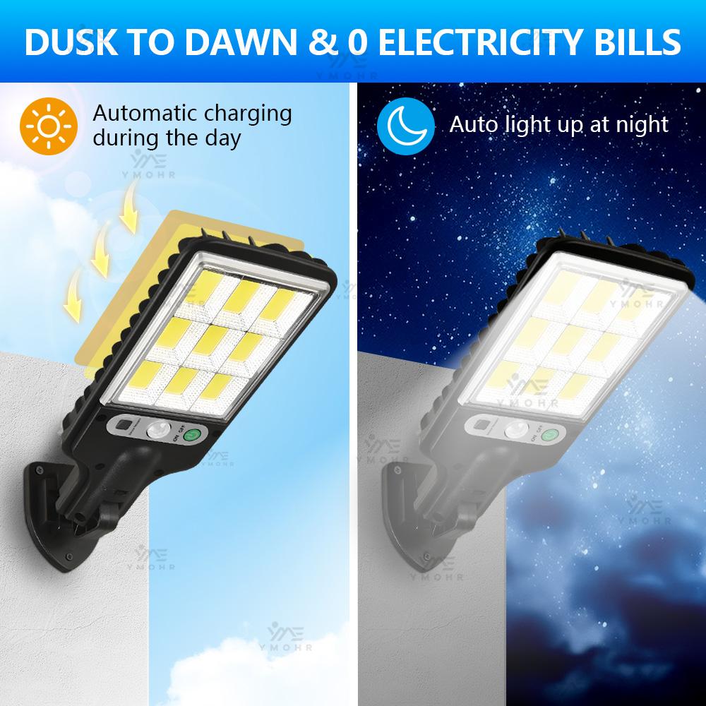 Super Bright 3 Modes Solar Lighting for Garden Garage Security Lighting 600000LM Remote Control Solar Sensor Street Lamp Outdoor