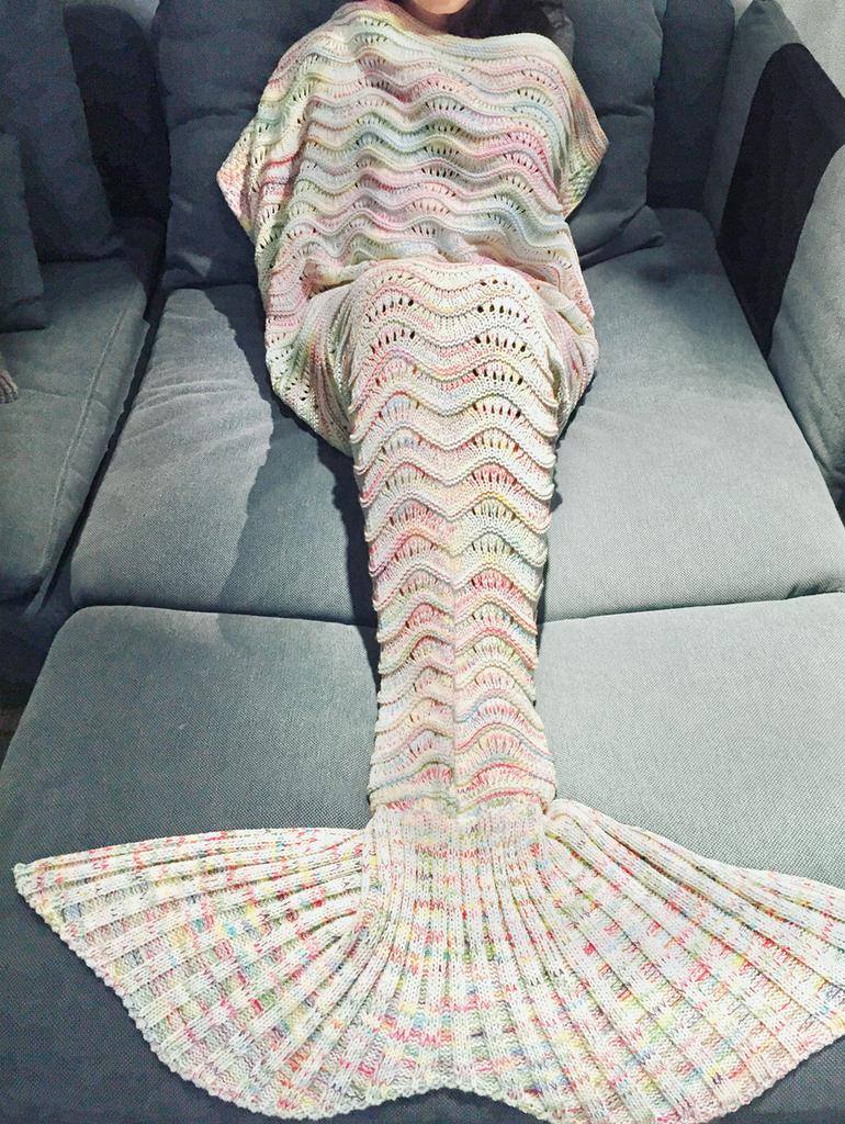 Mermaid Blanket Bedroom Warmth Winter Knitted Blanket Adult Home Furnishings