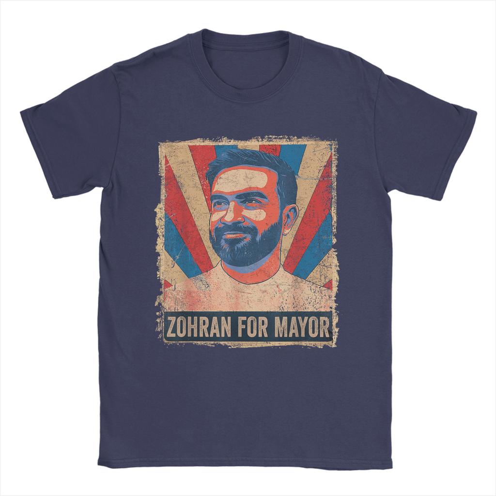 Men's T-Shirt Zohra Mamdani For Mayor Zohran Mamdani T Shirts Harajuku  Summer Tee Shirt Y2K Fun Cotton Clothing Plus Size