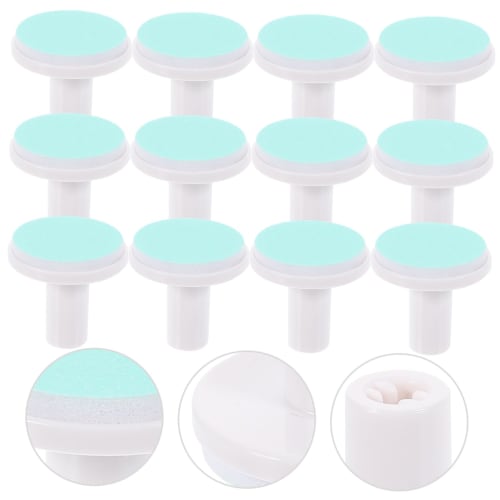 Hakidzel Electric Baby Nail File Replacement Heads, 12-Piece Set, Baby Nail Grinder Attachments, Easy Replacement for Baby Nail Files, 1.8*1.8*1.8cm,
