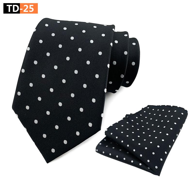 Suit Polka Dot Polka Dot Elegant Atmospheric Suit Tie Pocket Towel Suit