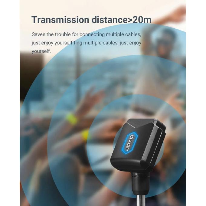 JOYO JW-06 5.8GHz Wireless Guitar Transmitter Receiver Rechargeable Guitar System 20m Range 48K/24bit for Electric Guitars Bass