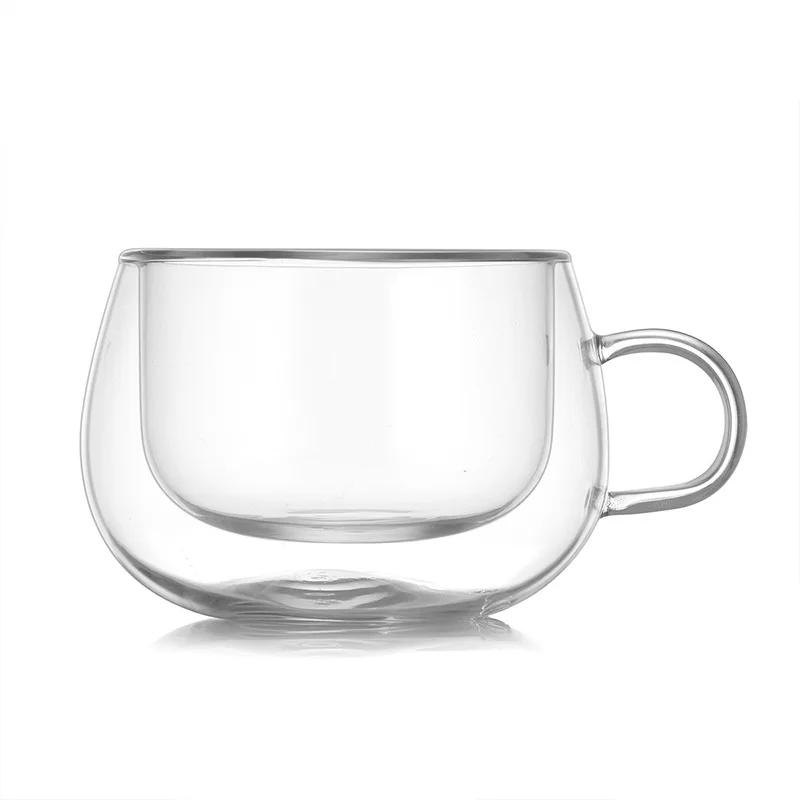 Heat-Resistant Double Wall Glass Cup Beer Coffee Cup Set Handmade Beer Tumbler Mug Tea Whiskey Mugs Transparent Drinkware