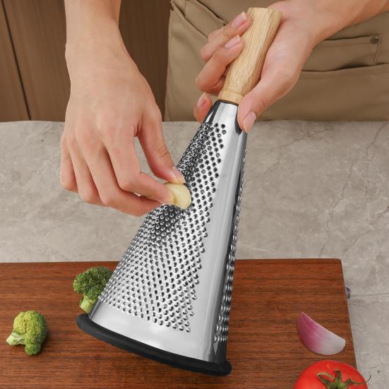 4-Sided Box Cheese Grater Stainless Steel Potato Carrot Shredder Multi-Function Kitchen Tool for Julienne Slicing Zesting