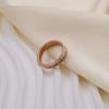 Fashion Sparkle Inlaid Zircon Popular Rose Gold Non-Fading Jewelry Ring