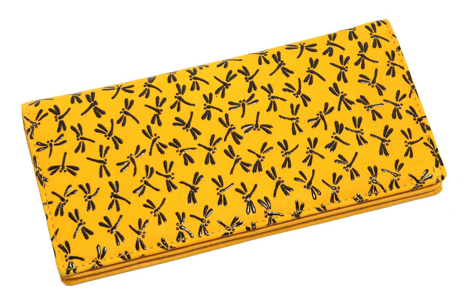 

[Hasegawa] Deerskin Inden Long Wallet Bill Holder (Dragonfly Yellow)