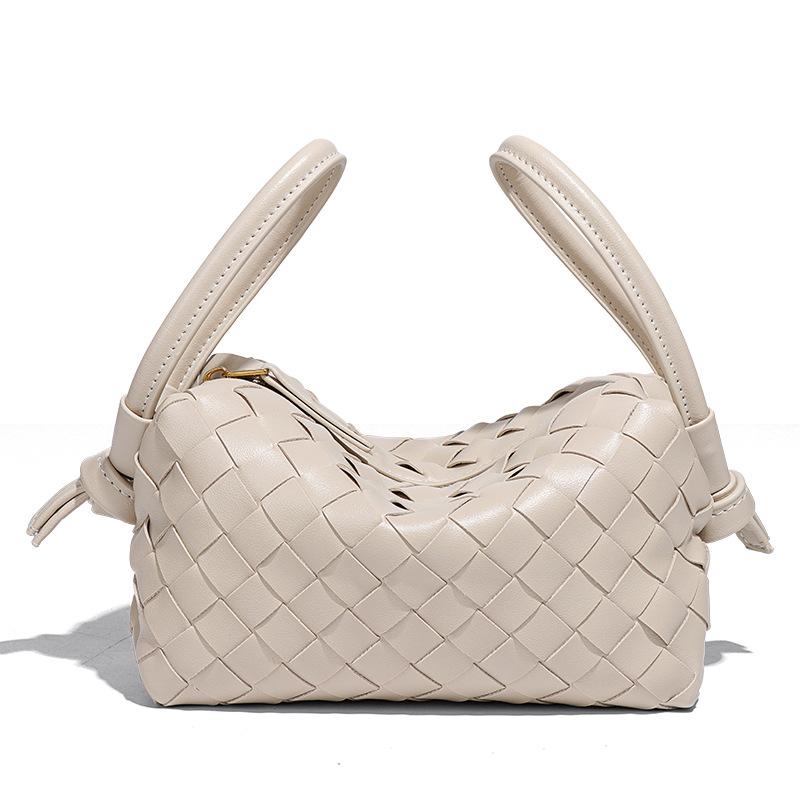 Fashion New Two-handed Wrist Hand-held Women's Bag Hand-woven Bag Design Sense Trendy Pillow Bag Single Shoulder Messenger Bag