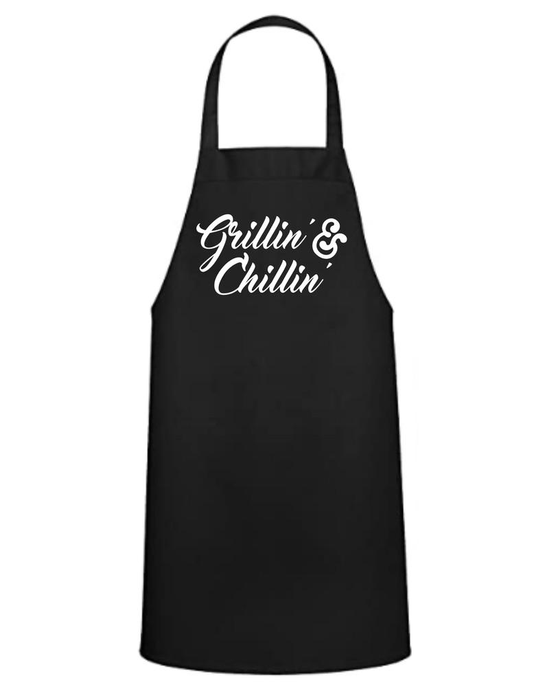 Grillin  & Chillin  Apron - Great Gift - Commercial Grade Unisex T-Shirt XL