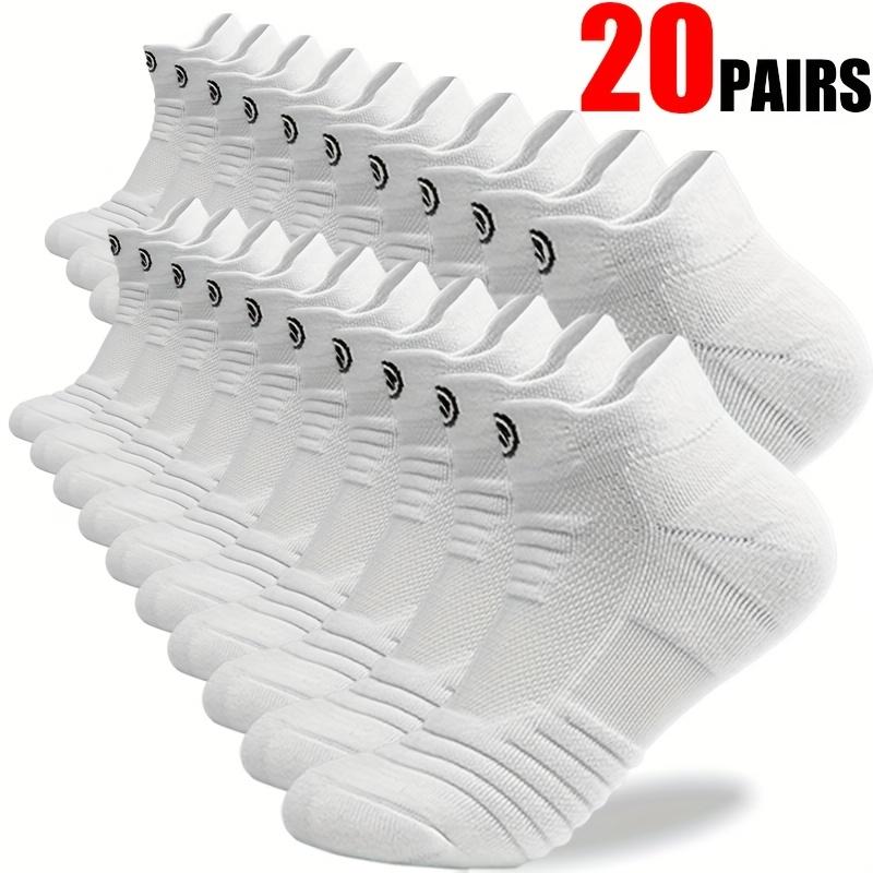 

высокое качество20 пар дышащих влагоотводящих носков до щиколотки NCDATE - мягкие легкие унисекс спортивные повседневные носки с геометрическим амортизирующим дизайном, One-size