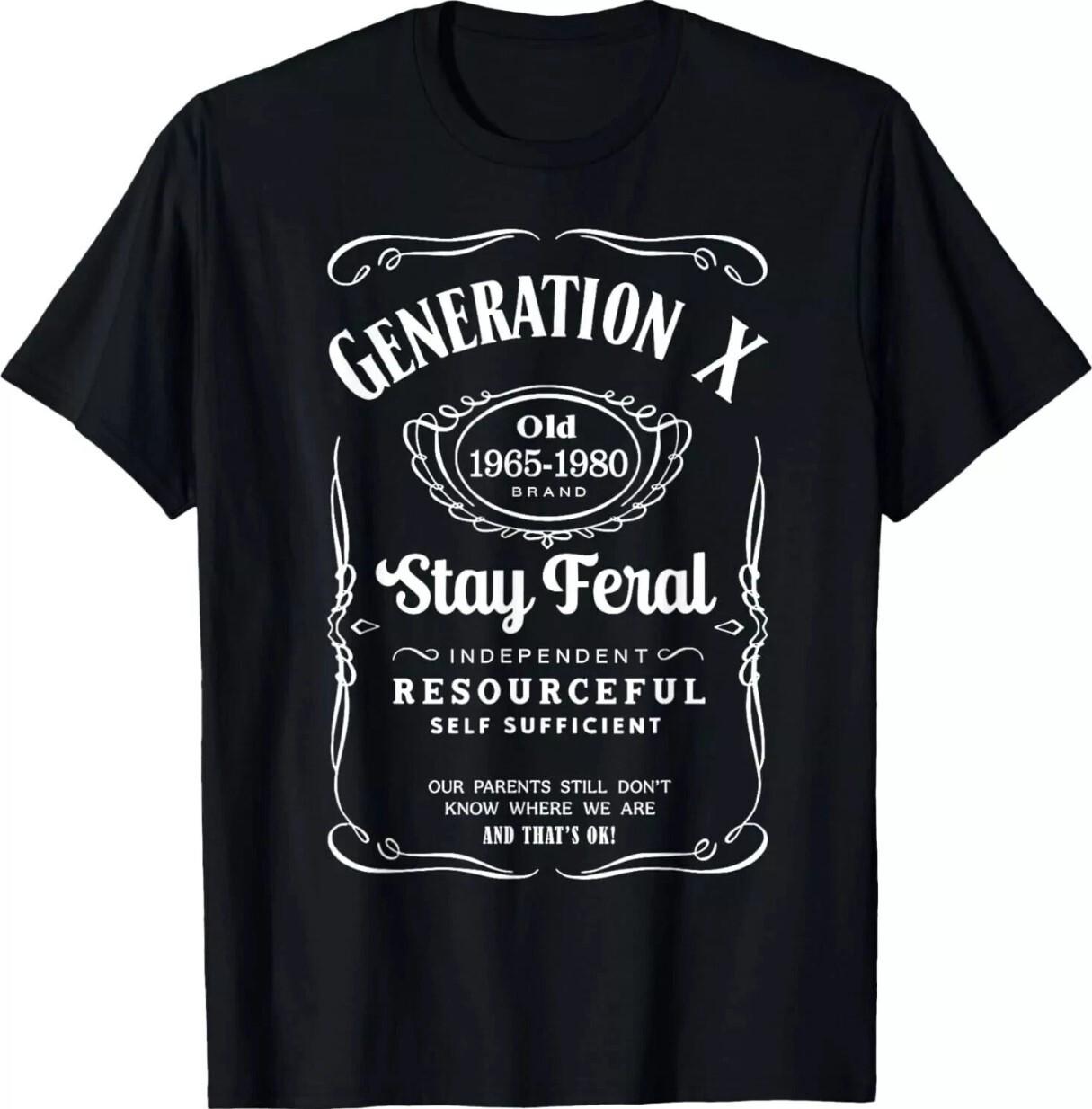Generation X Stay Feral T-Shirt, Unisex T-Shirt S разноцветный