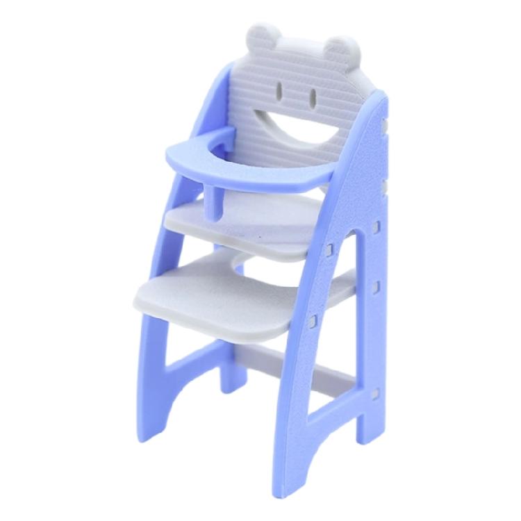 Premium Plastic Dollhouses Baby Dining Chair 1/12 Scale Miniature Furniture Safe Kids Learning Toy