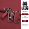 Zinc Alloy Leather Car Key Case For Ford Fusion Edge Mustang Explorer Expedition Mustang Ecosport Ranger F150 F250 350 Key Case