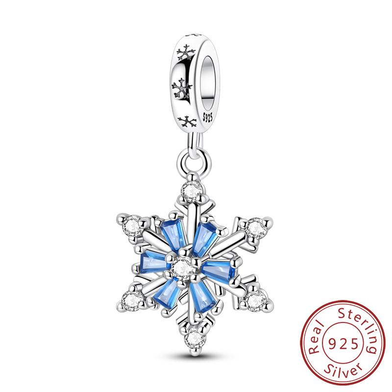 Bratara cu Margele Charm din Cupru Original Fulg de Nea de Iarnă Om de Zăpadă Igloo Pinguin Pandantiv Potrivire Margele Charm Bijuterii Femei Cadou