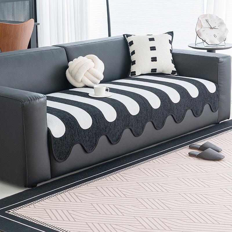 

Four Seasons Universal Sofa Cushion New French Retro Straight Row Combination Fixed One-Piece Sofa Cushion 90*90cm