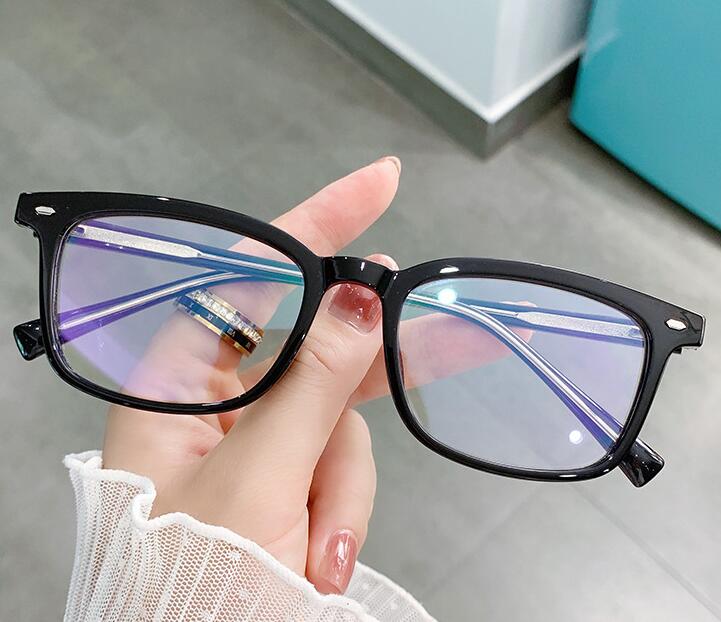 Clear Frame Small Rectangle Blue Light Blocking Glasses for Women Men Myopia Computer Eyewear Transparent Optics