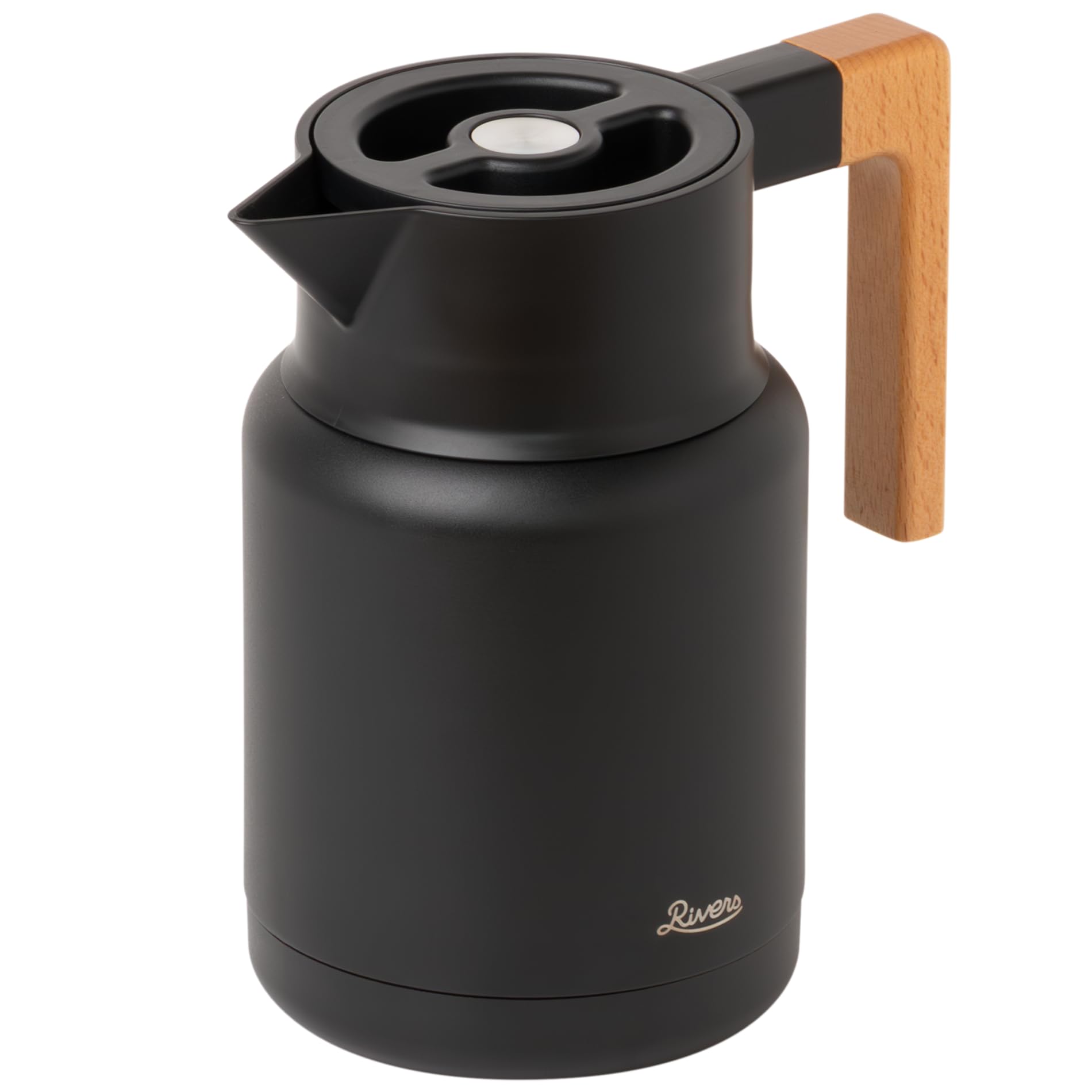 Термоизолированный кувшин для воды Rivers с широким горлышком, сохраняет воду горячей, и настольный термоизолированный кувшин, Кито, (Легко чистить, Рот, Холодный), 1200 мл, Термос, Кувшин,