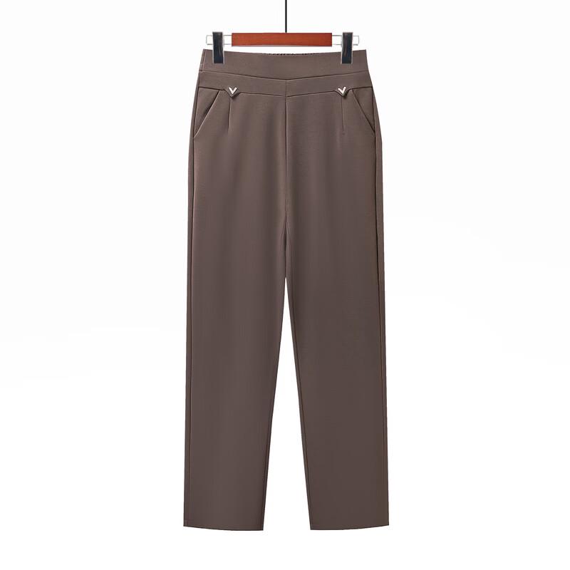 YUZHAOLIN Women's Fleece-Lined Elastic Waist Casual Trousers