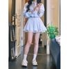 Slimming Petite Lace Trim Striped Skirt - Women's Autumn Anti-Exposure Short Skirt