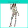 Versatile Women Halloween Scary Skull Skeleton Jumpsuit For Cosplay