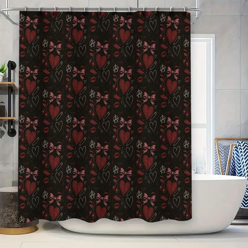 

Elegant Floral Shower Curtain Vintage Botanical Pattern Bathroom Decor Waterproof Fabric Liner Home Textile Artistic Wall Hangin W60H190(CM)-1 Pcs