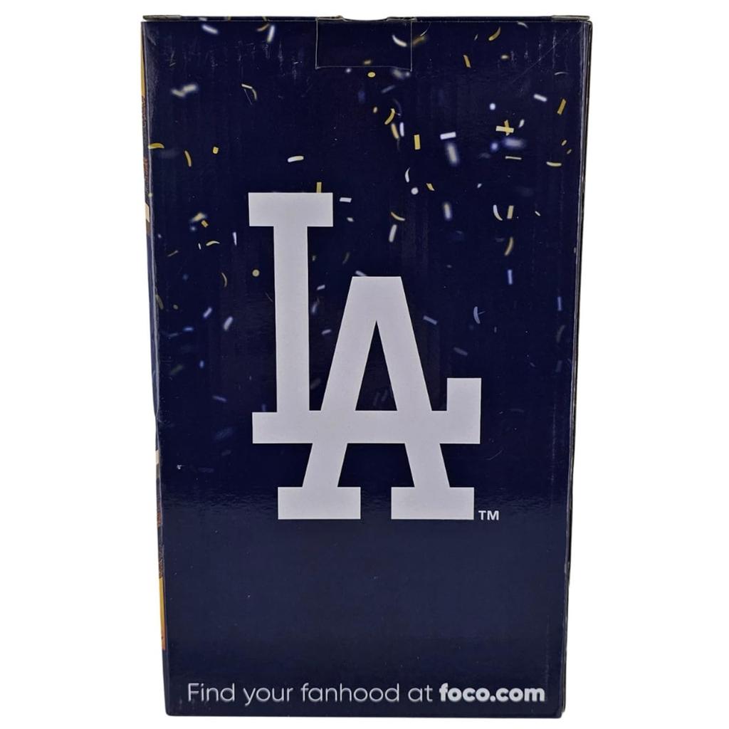 [Limited To 2024] Yoshinobu Yamamoto Los Angeles Dodgers Bubble Head Doll with World Series Championship Trophy, Official MLB Item [Parallel Import]