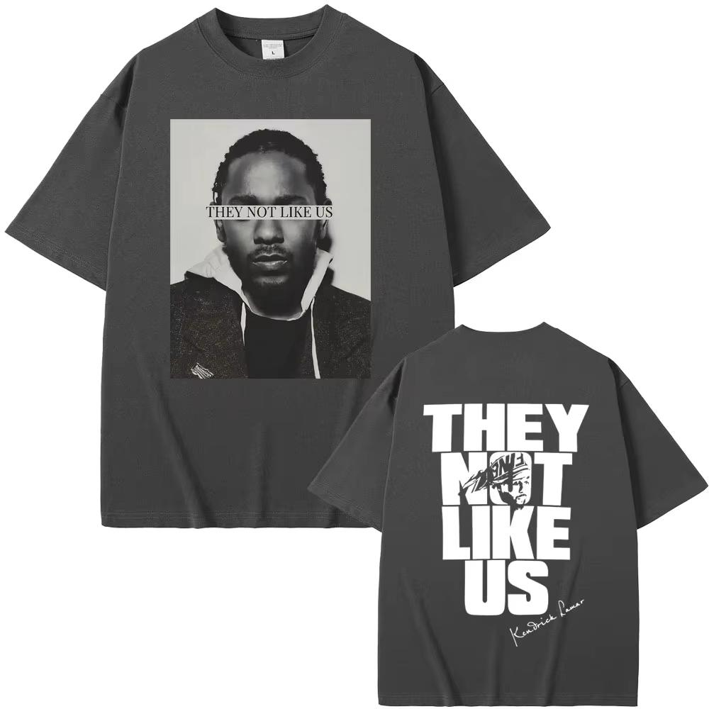 Rapparen Kendrick Lamar De gillar inte oss T-shirts Män Kvinnor Mode Hip Hop Oversized T-shirts Sommar Herr Bomull Vintage T-shirt