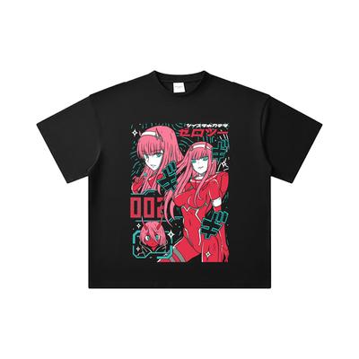 260 GSM Double Yarn 32 Count 100% Cotton Darling In the Franxx V1 Print Unisex Heavy Cotton T Shirt