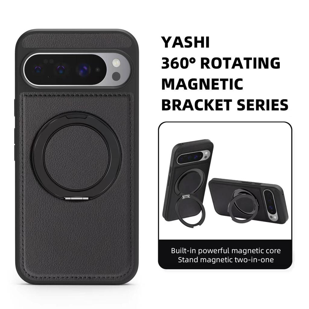 Yashi 360 Magnetic Stand for Google Pixel 9A Leather Protective Case - 10ProXL Model