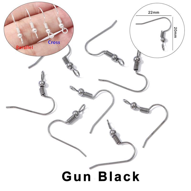 

100/200 шт. ироничные подвески фурнитура серьги застежки крючки фурнитура аксессуары для самостоятельного изготовления ювелирных изделий темно-серого