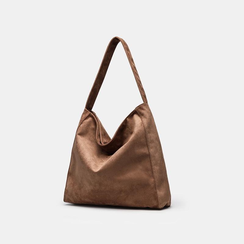 Suede Autumn and Winter Casual Solid Color Autumn and Winter New Large-capacity Simple Retro Underarm Tote Shoulder Bag
