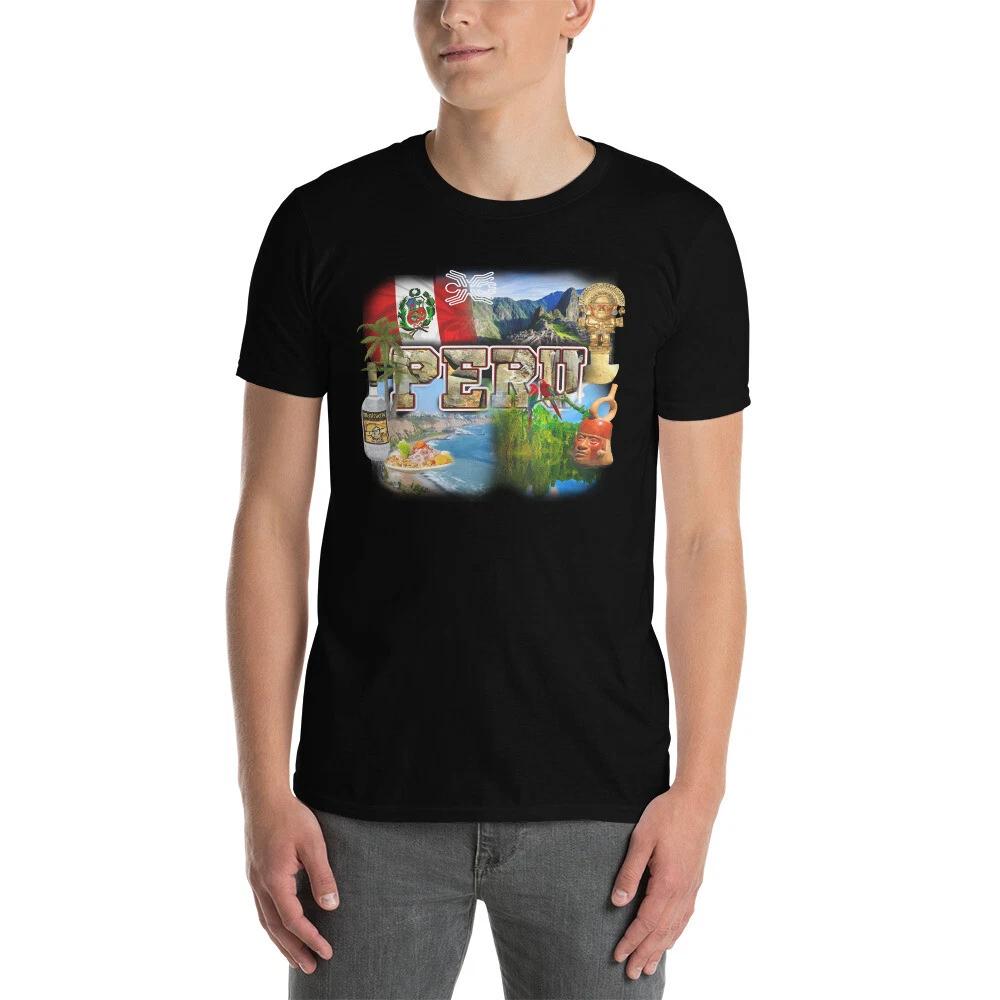 PERU COLLAGE fun peruvian pride graphic Short-Sleeve Unisex T-Shirt S