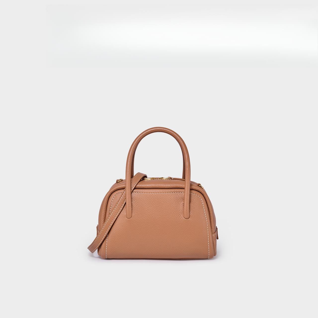 

Женская сумка-тост, сумка-подушка полумесяцем, сумка для боулинга, сумка через плечо, сумка на плечо коричневый