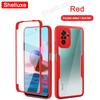 360 Full Body Front+Back Clear Case Shelluxe For Xiaomi Redmi Note 10S 10T 10 Pro Max Note10 Note10S Silicone Double Sided Cover