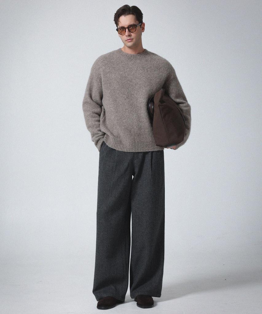 PAVOE Garron Yak Alpaca Wool Knit_Light Brown